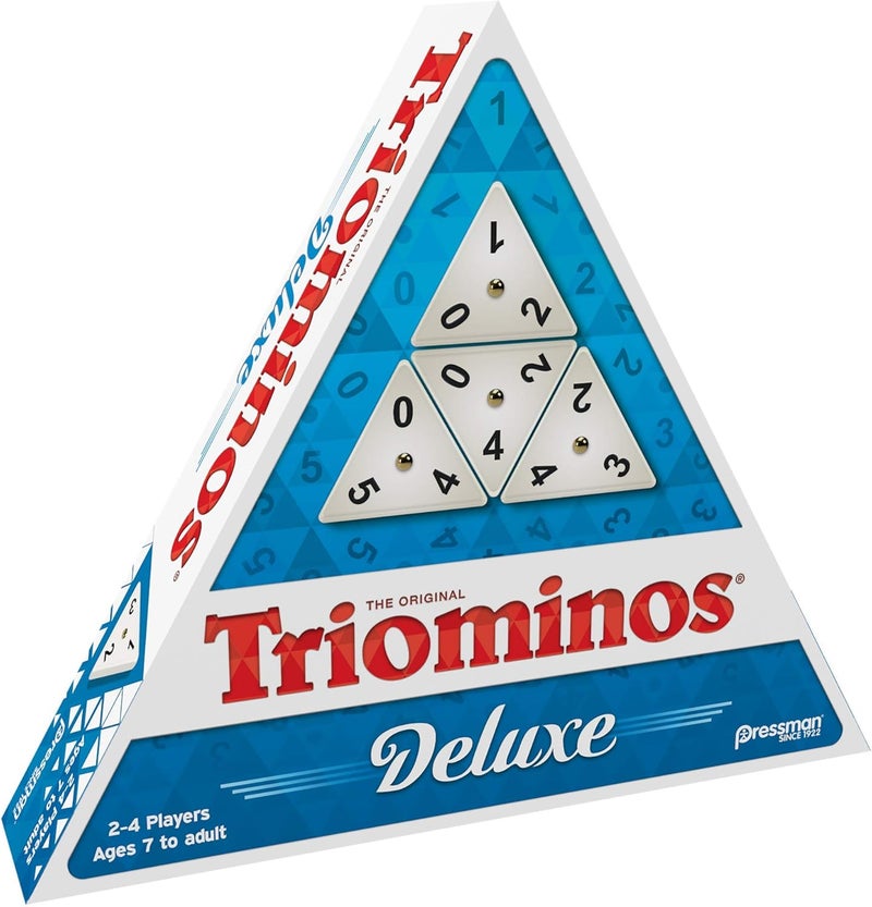Goliath Pressman Tri-Ominos - Deluxe Edition Triangular Tiles with Brass Spinners, 5" - Image 1
