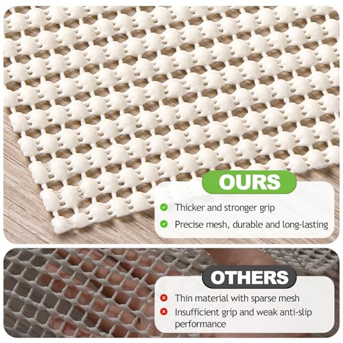 Songrey Non-Slip Rug Pad 8x10 FT, Extra Thick Carpet Pads for Hard Surfaces, Prevents Sliding and Secures Rugs, Provides Floor Protection with Comfort Cushioning - Image 2