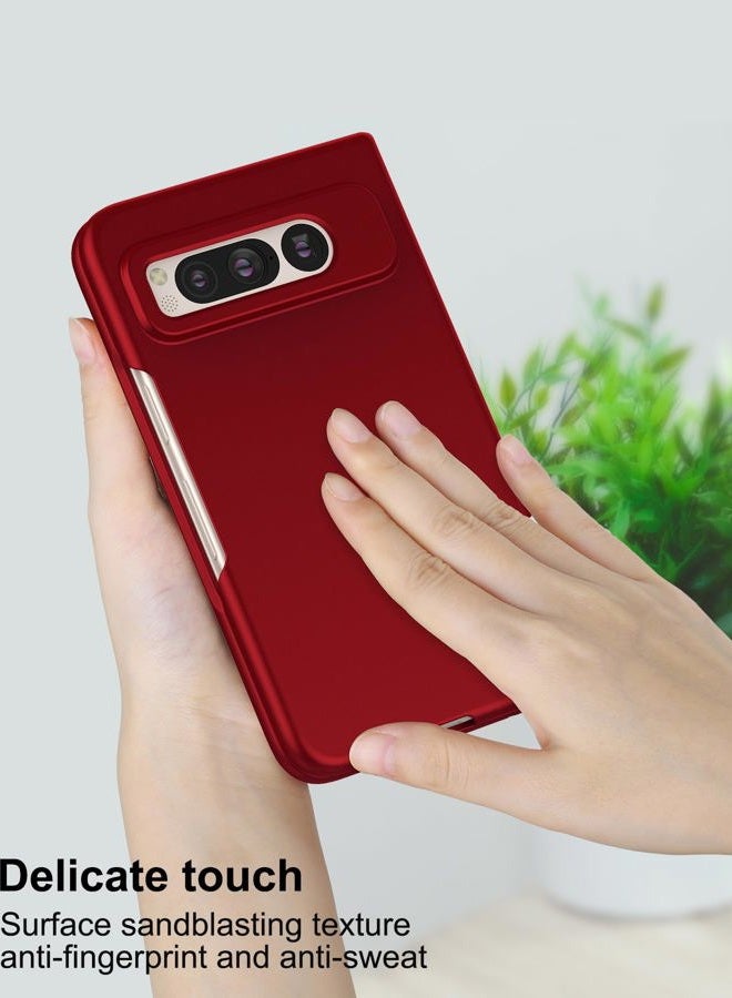 Foluu Case for Google Pixel Fold 2023, Ultra Thin Slim Fit Matte PC with Non-Slip Grip Full Protection Protective Cover for Google Pixel Fold 2023 (Red) - Image 4
