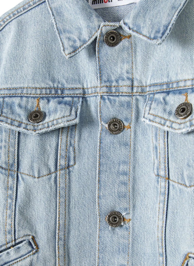 MINOTI Kids' Classic Light Blue Denim Jacket  - Image 4