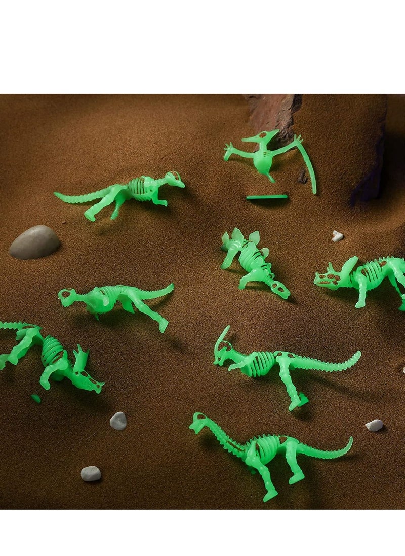 SYOSI - Glow in The Dark Dinosaur Toys Set, Luminous Dinosaur toy, Mini Plastic Realistic Dinosaur Figures Glow Toys for Kids Toddler, Dinosaur Theme Party Favors Supplies 24PCS - Image 1