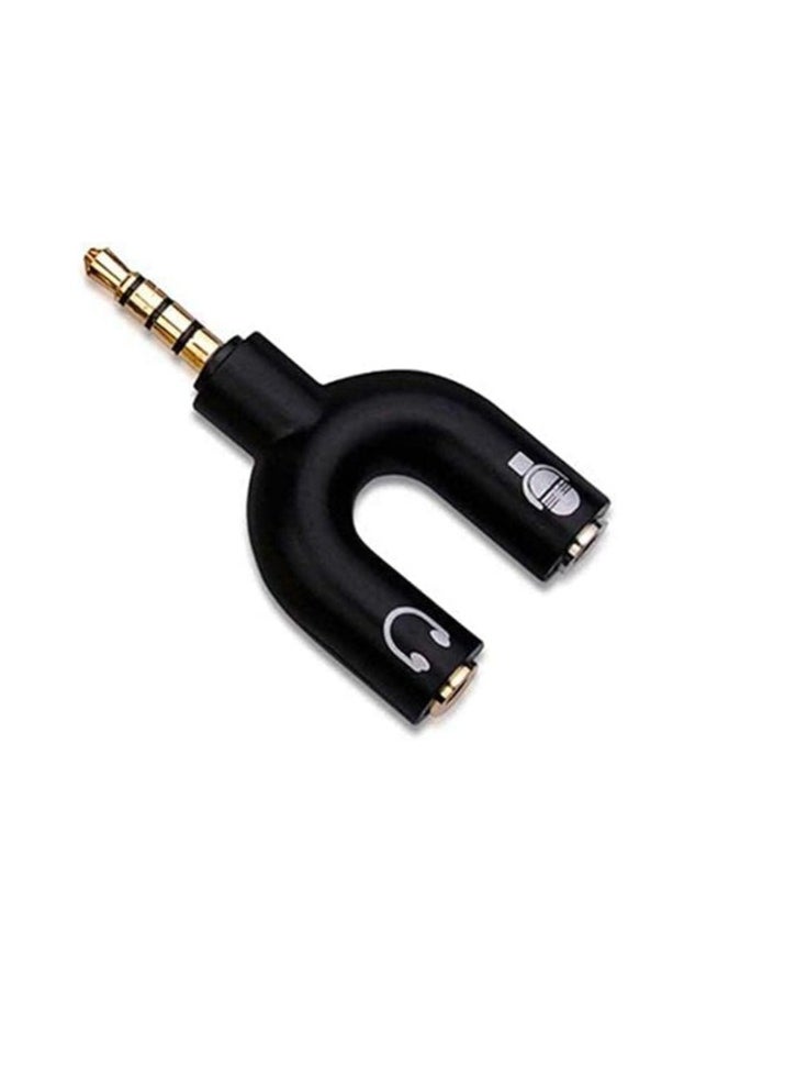 Generic - 3.5mm Audio Splitter 2 Way U Jack to Headphone Microphone Converter Adaptor Multicolour - Image 1
