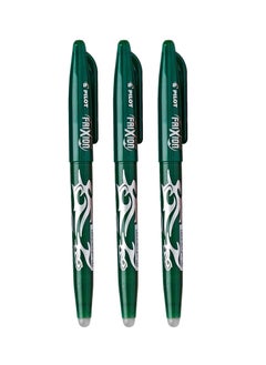 PILOT 3-Piece Frixion Erasable Ball Pen 0.7mm Tip Green Ink  - Image 1