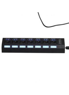 NIBEMINENT 7 Port USB Adapter Black  - Image 3