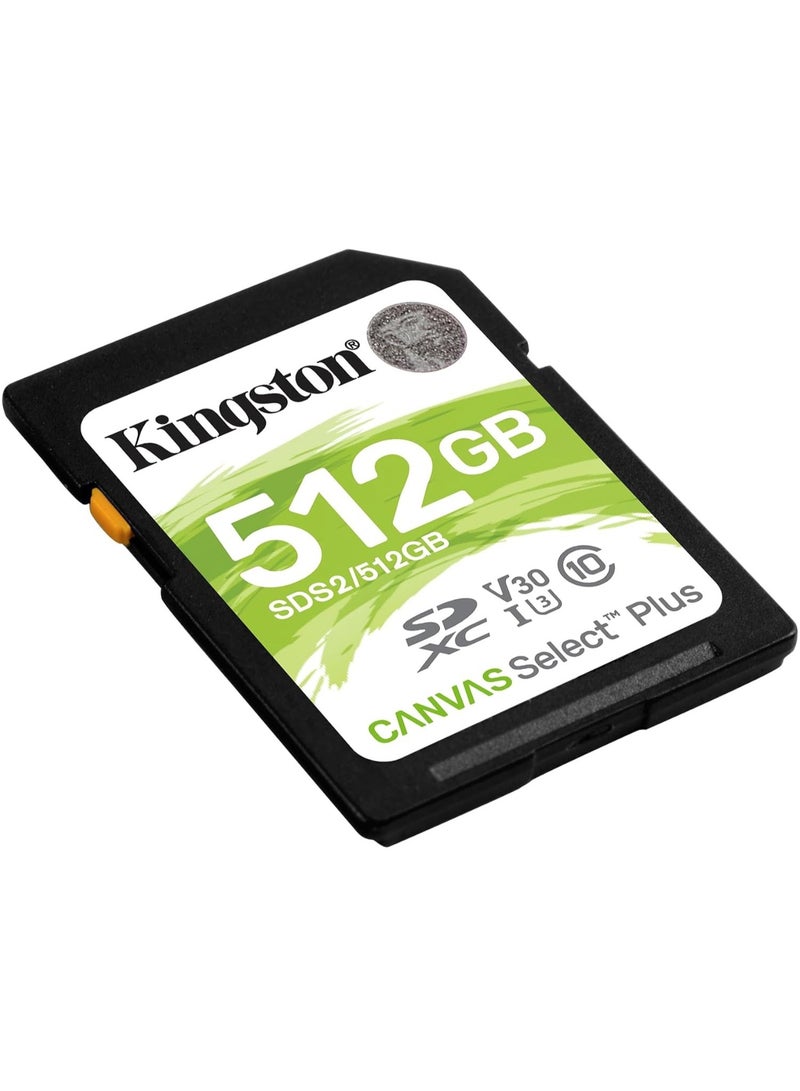 Kingston Canvas Select Plus SDXC 512GB Memory Card – Class 10, UHS-I, Ideal for Full HD & 4K Video - Image 2