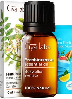 gya labs Frankincense Essential Oil for Face - 0.34 Fl Oz - 100% Pure Natural Frankincense Oil for Skin, Body Massages & Candle Making - Premium Grade for Wellness & Comfort - Woody & Calming Scent  - Image 1