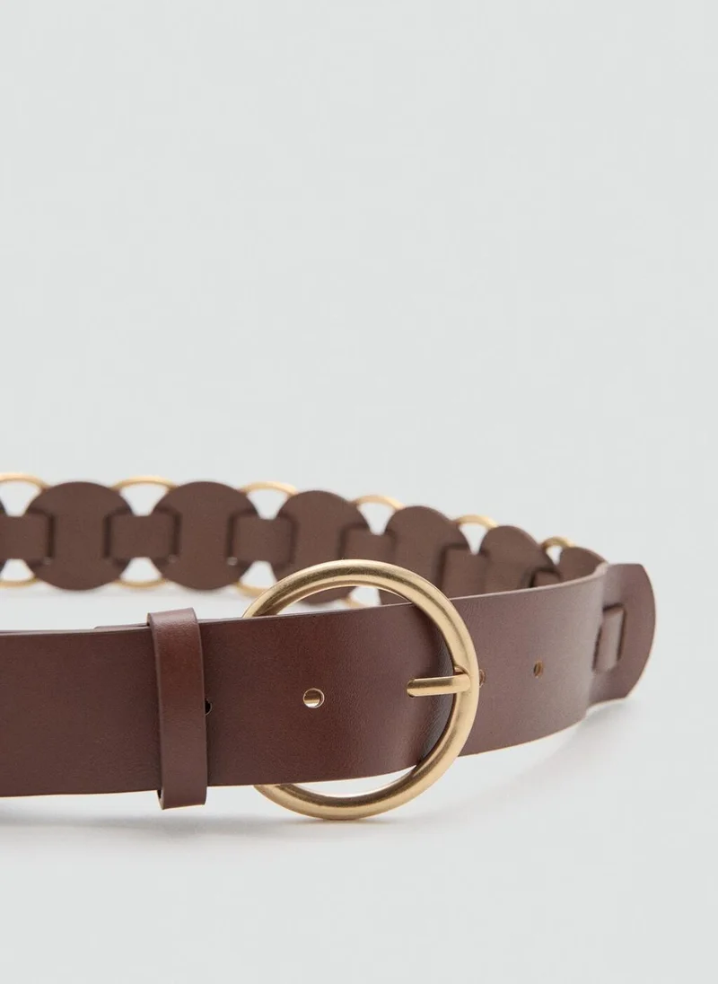 مانجو Rounded buckle belt