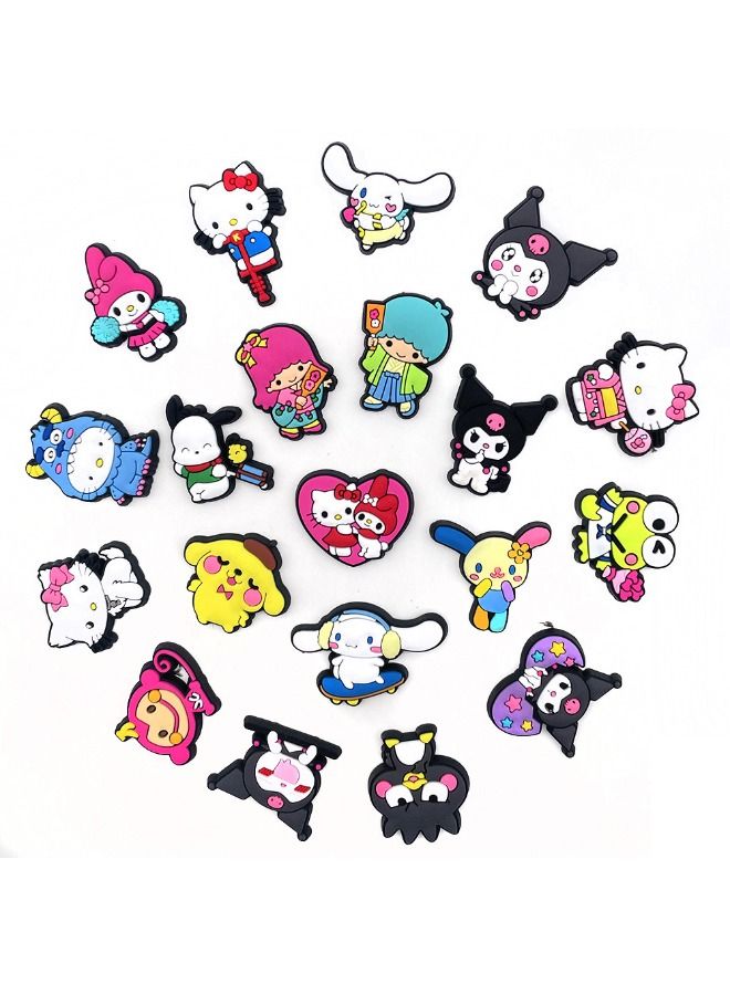 20-Piece Crocs Shoe Decoration Charms, Cartoon Charms Shoes Charm for Crocs Hole Hole Shoe, for Kids Boys Girls Man Woman Party Favor - Image 3