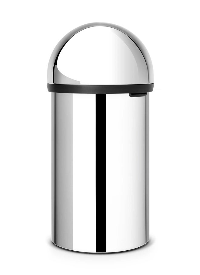 brabantia Push Bin with Swing Lid 60 Litre Brilliant Steel  - Image 3