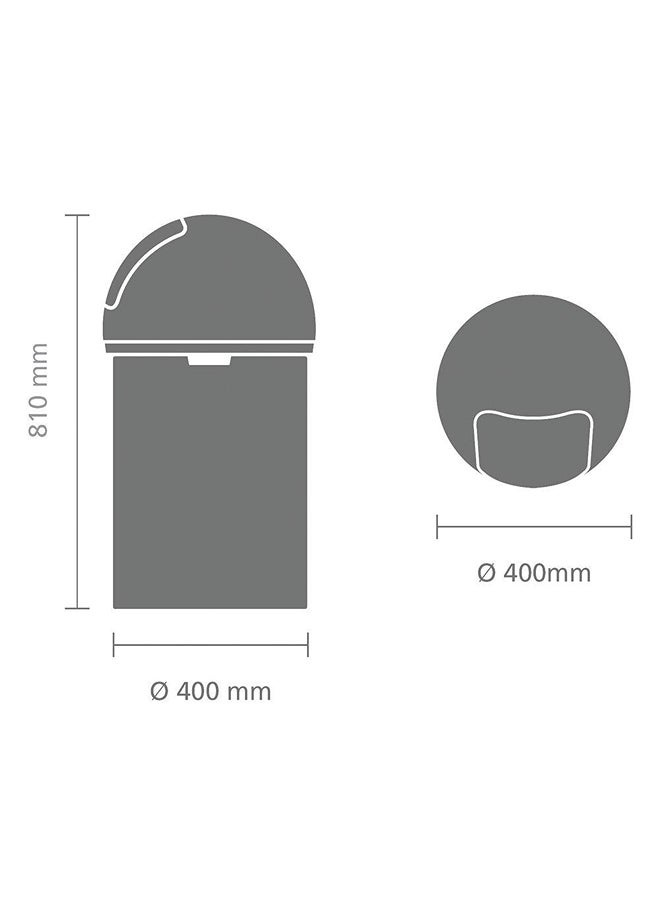 brabantia Push Bin with Swing Lid 60 Litre Brilliant Steel  - Image 4
