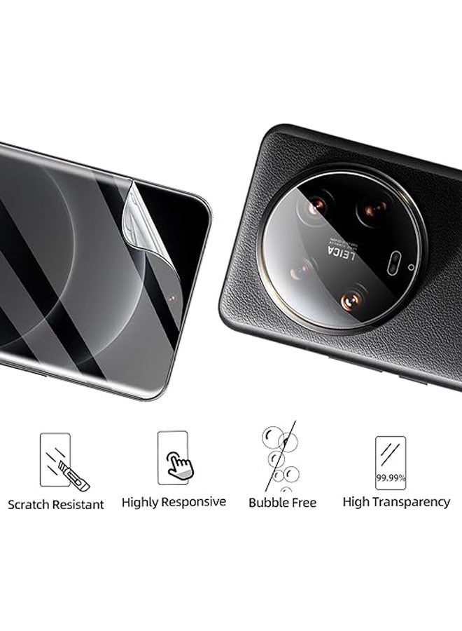 general Xiaomi 14 Ultra Screen Protector, [2+2 Pieces] Tempered Glass Camera Protector Glass Hydrogel Film Screen Protector, HD Screen Protector Tempered Film Camera Protector - Image 2