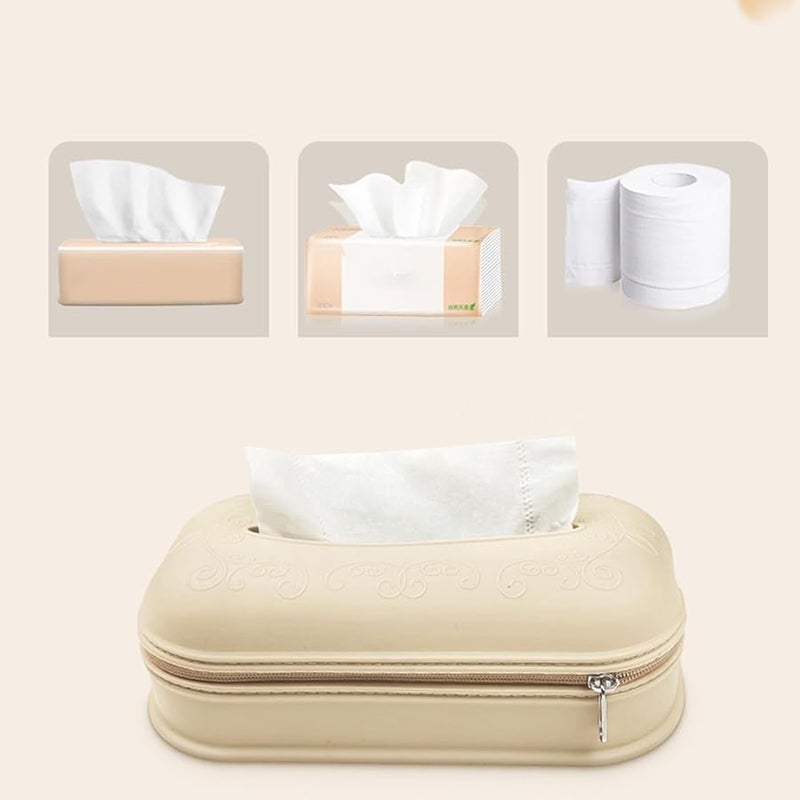 حامل صندوق المناديل السيليكوني الأصفر عالي المرونة من مادة غذائية لتزيين المنزل - Image 4