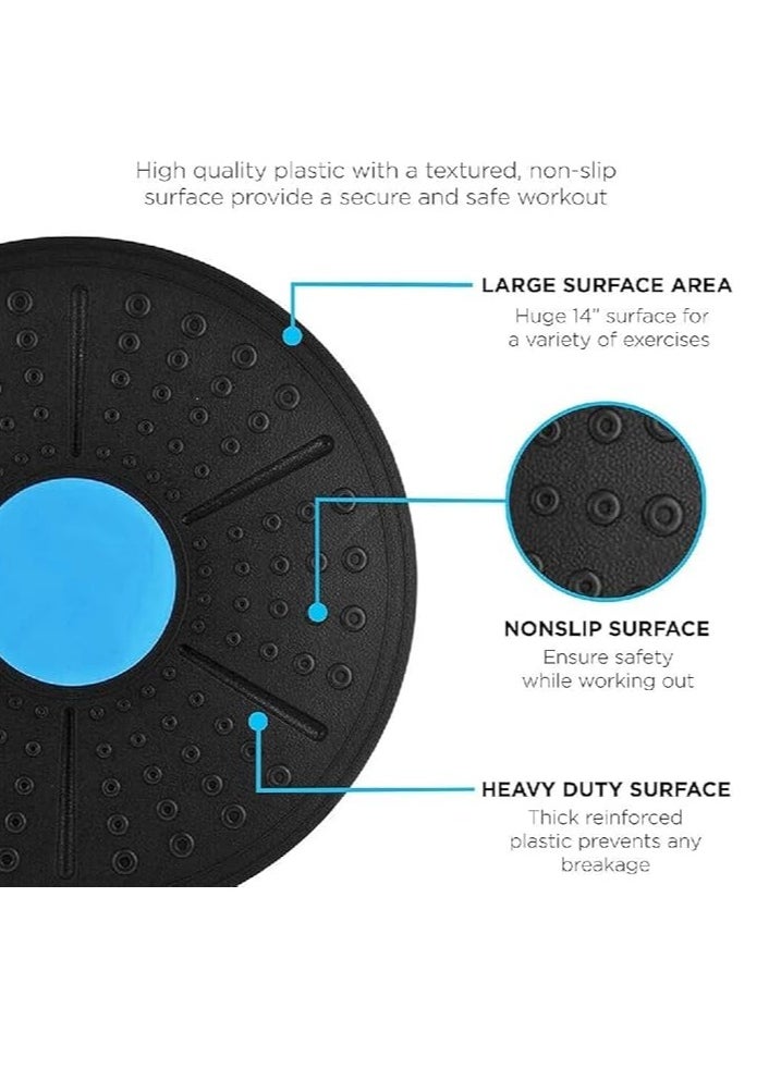 QSHOP®Body Balance Board, Non-Slip Round Wobble Board, Core Training Board, Perfect Balance Board for Core Strength, Balance and Coordination (Random Color)