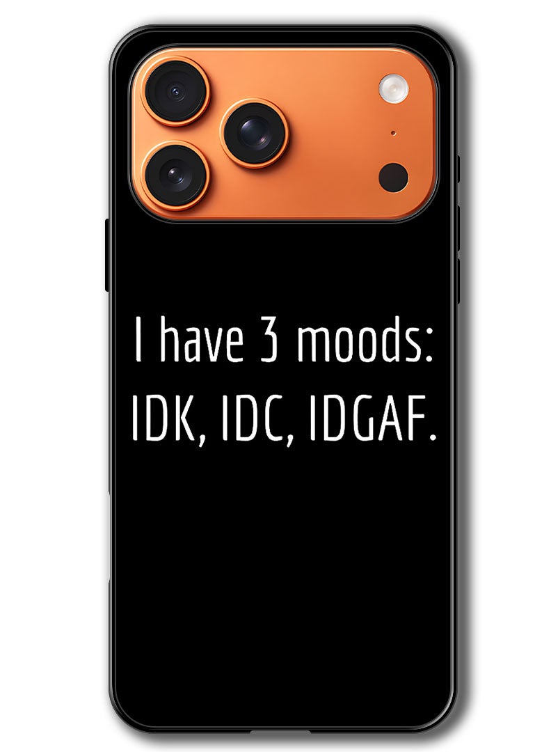 Theodor Case Compatible with Apple iPhone 17 Pro Max 6.9 Inch Protection Shockproof Bumper Cover i have 3 Moods - Image 1
