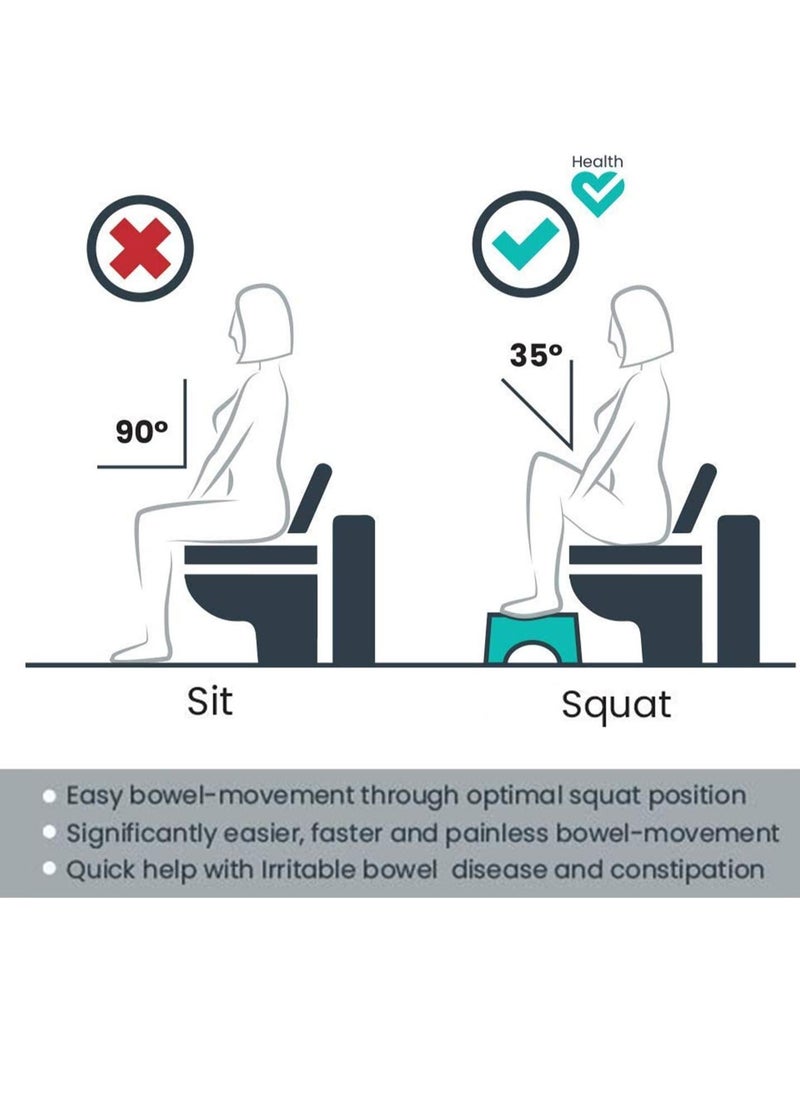 TIGER Step Stool for Western Toilet – Portable & Comfortable Sturdy Foot Step for Potty Training Kids & Adults, Big Size, White, Non-Slip, Easy to Use for Bathroom Access and Comfort – Ideal for Enhancing Toilet Independence and Safety - Image 4