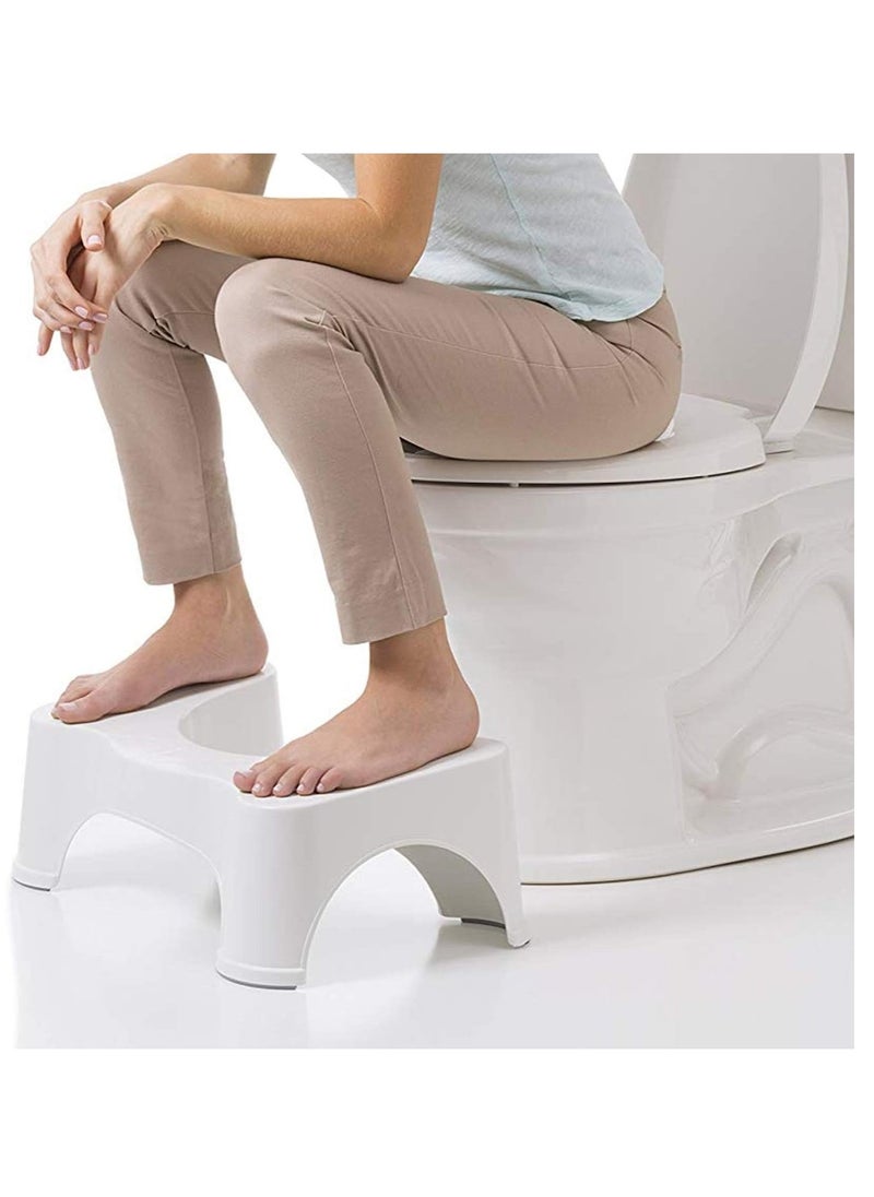 TIGER Step Stool for Western Toilet – Portable & Comfortable Sturdy Foot Step for Potty Training Kids & Adults, Big Size, White, Non-Slip, Easy to Use for Bathroom Access and Comfort – Ideal for Enhancing Toilet Independence and Safety - Image 2