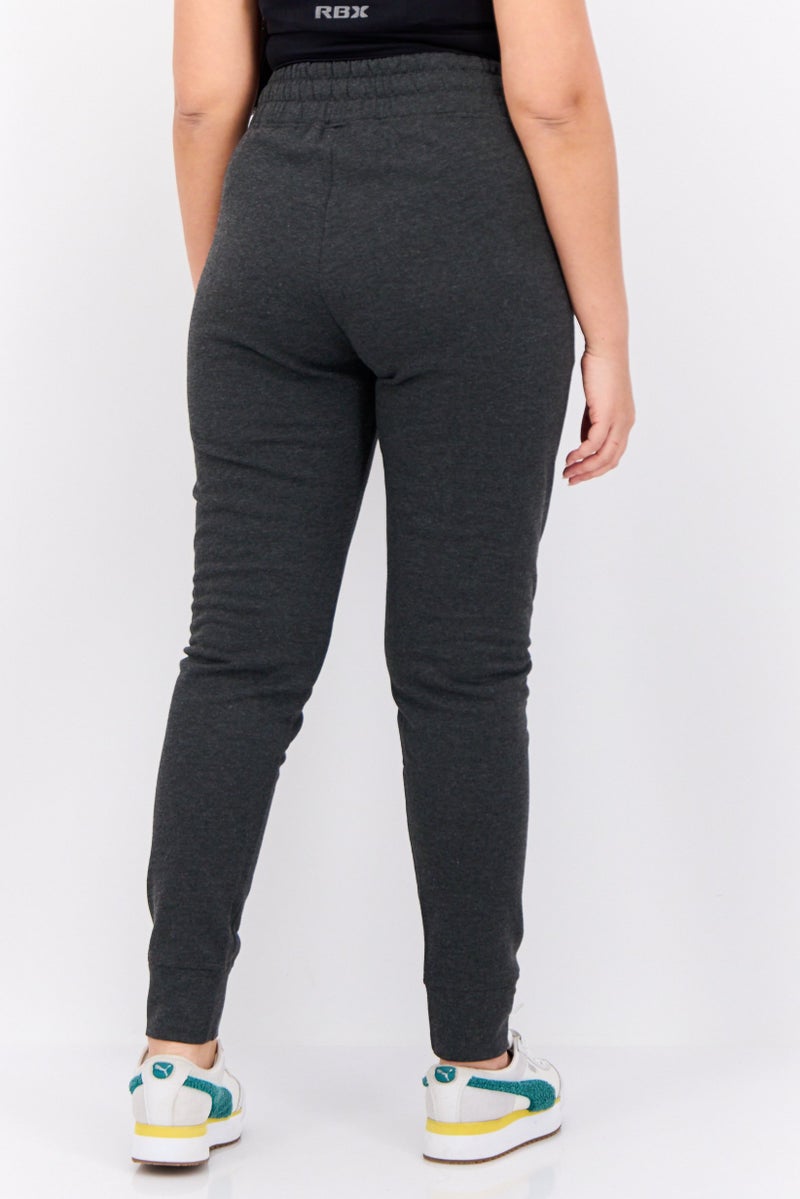 Hype Women Heather Drawstring Fleece Sweatpants, Heather Charcoal - Image 3