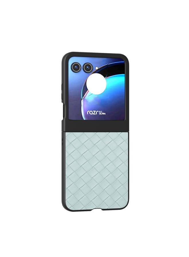 اس-توب جراب لهاتف موتورولا رازر 50، جراب هاتف من البولي يوريثان بإطار أسود وملمس منسوج - Image 2