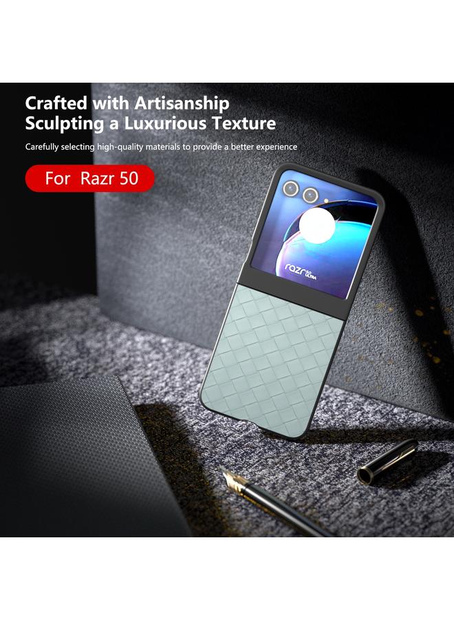اس-توب جراب لهاتف موتورولا رازر 50، جراب هاتف من البولي يوريثان بإطار أسود وملمس منسوج - Image 3