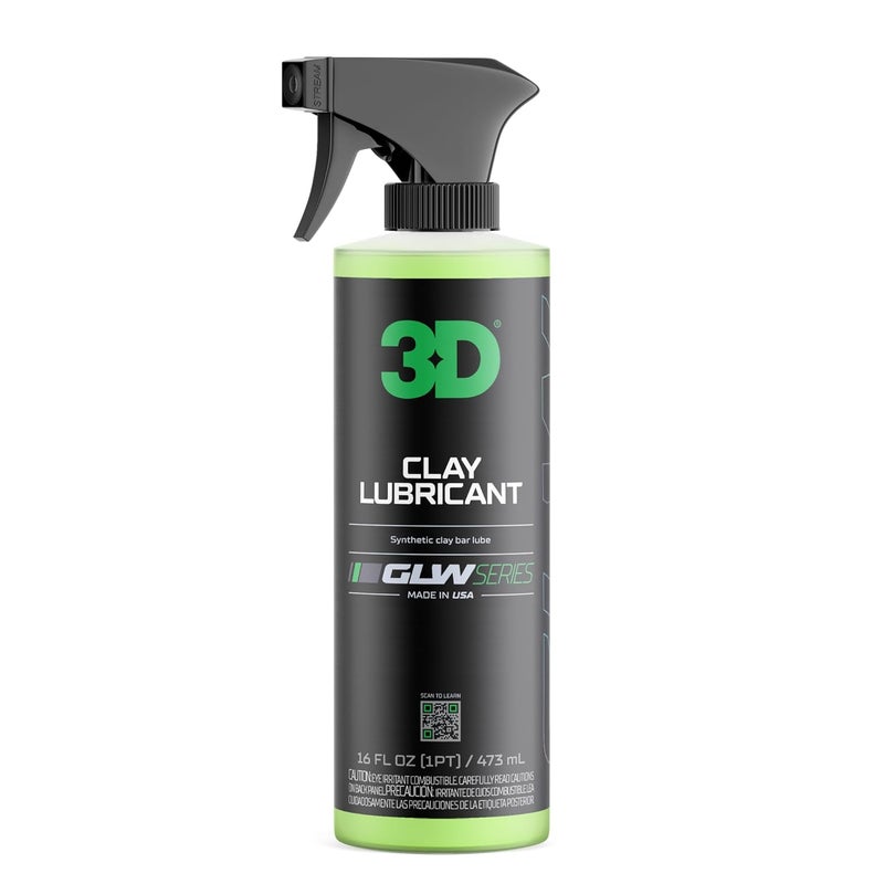 ثري دي سلسلة 3D Clay Lubricant GLW | تنظيف السيارات DIY | تزليق فائق النعومة لألواح الطين | إزالة الشوائب من الطلاء | حماية سطحية فائقة | تركيبة إزالة التلوث | سهل الاستخدام | 16 أونصة - Image 1