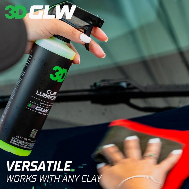 ثري دي سلسلة 3D Clay Lubricant GLW | تنظيف السيارات DIY | تزليق فائق النعومة لألواح الطين | إزالة الشوائب من الطلاء | حماية سطحية فائقة | تركيبة إزالة التلوث | سهل الاستخدام | 16 أونصة - Image 3