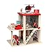 BBtinker Wooden Fire Station Playset Multicolor 3Level Pretend Play Dollhouse with Figures Truck Helicopter and Accessories Preschool Learning Educational Toys for Toddlers Kids Age 3 and up - Image 4