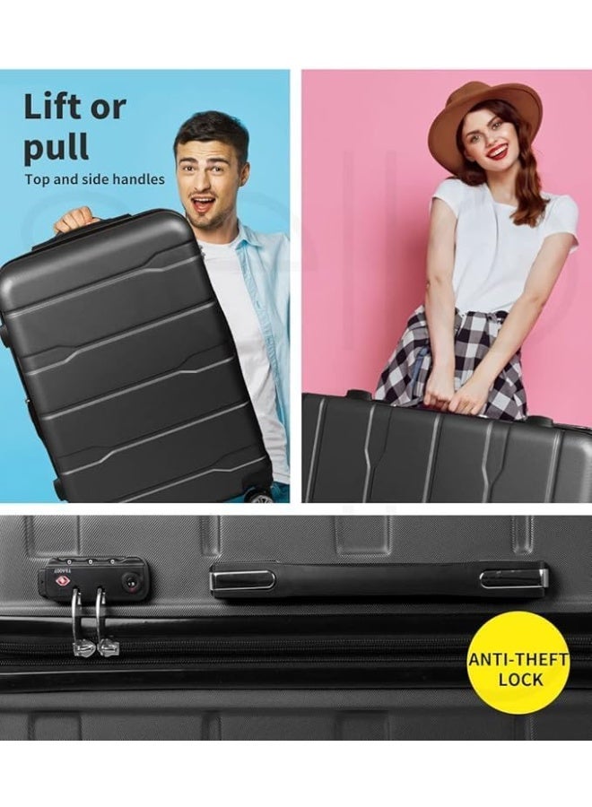 28-Inch Unbreakable Travel Luggage – 4 Spinner Wheels – Expandable Zipper – Built-in Safety Lock – Durable & Lightweight - Image 3