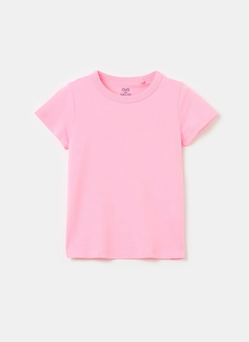 Ovs Ovs Solid T-Shir Pink
