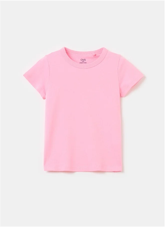 او في اس Ovs Solid T-Shir Pink