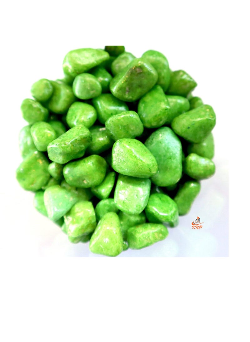 KNP - Green Decorative Painted Pebbles Aquarium 10-15mm 10 kg - Image 1