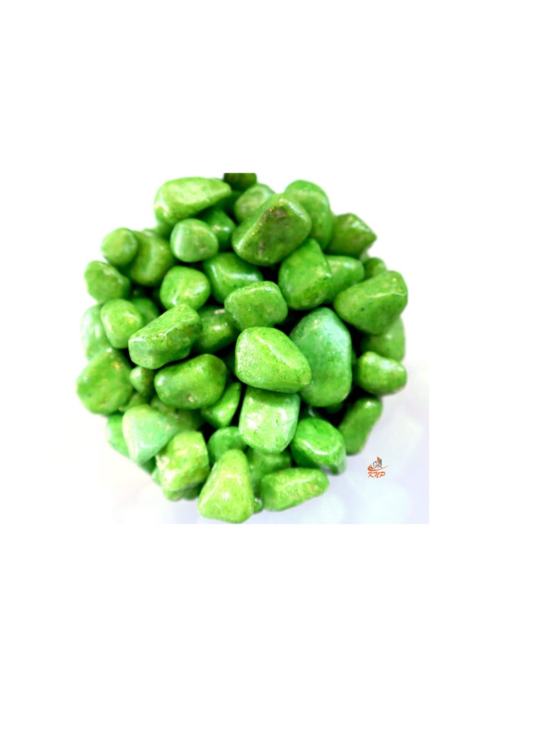 KNP - Green Decorative Painted Pebbles Aquarium 10-15mm 10 kg - Image 1