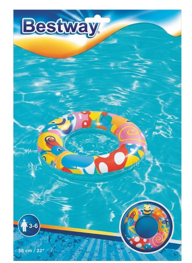 Bestway Colorful Patterned Kids' Swim Ring - Image 1