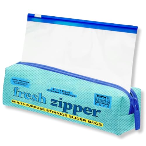 GREENTWISH Fresh Zipper Multi-Purpose Plastic Storage Slider Bags | Bpa Free | Size: Large (10 X 12 Inch) | Pack of 15 Bags - Image 1