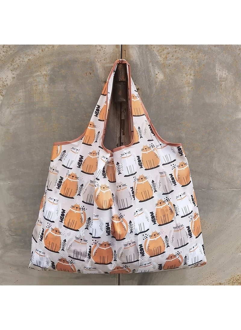 Generic Large Cartoon Foldable Eco-Friendly Shopping Bag Fortune cat 