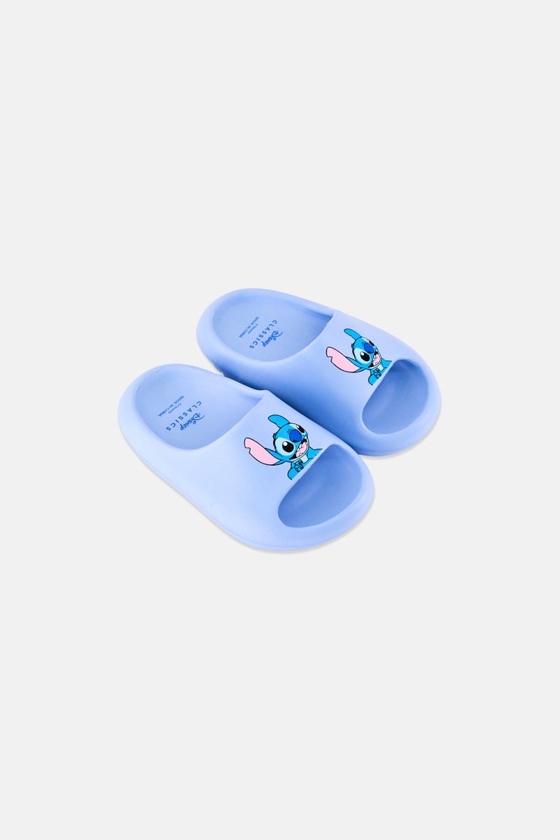 Disney Toddlers Girl Disney Classics Slip On Slider, Light Blue - Image 3