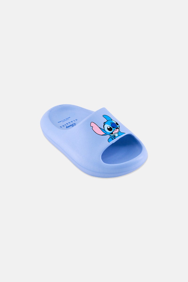 Disney Toddlers Girl Disney Classics Slip On Slider, Light Blue - Image 1