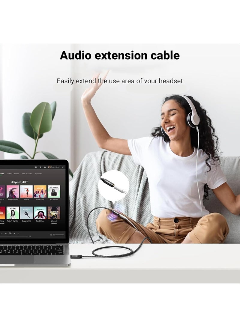 Aookay [Upgrade] Replacement Audio Cable, Compatible with Sennheiser HD650/HD600/HD660s/HD580, Coiled Nylon Braided Headphones, 1.5meters - Image 4