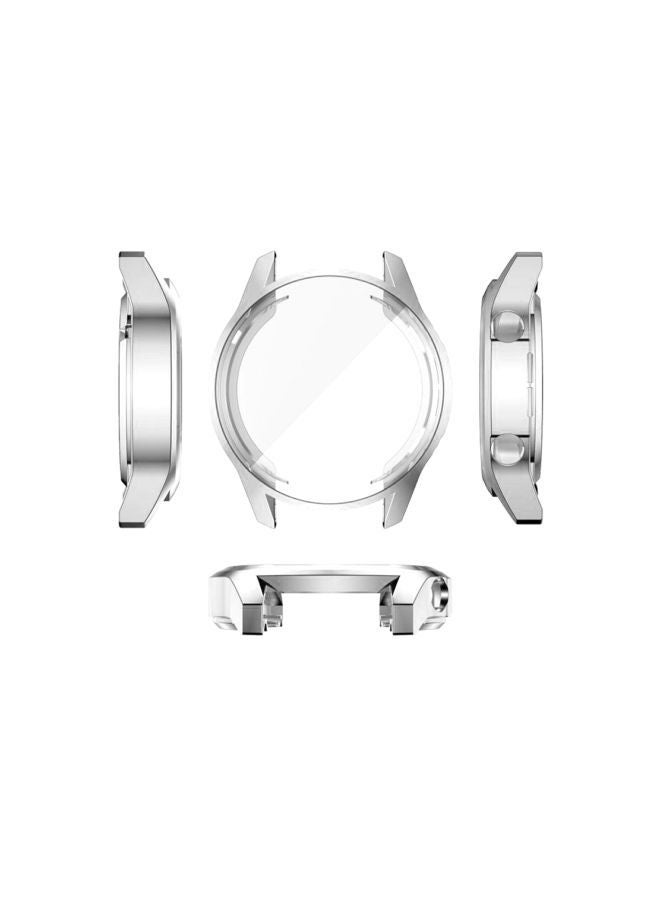 NIBEMINENT Protective Smartwatch Case For Huawei GT 2 42mm Silver/Clear  - Image 3