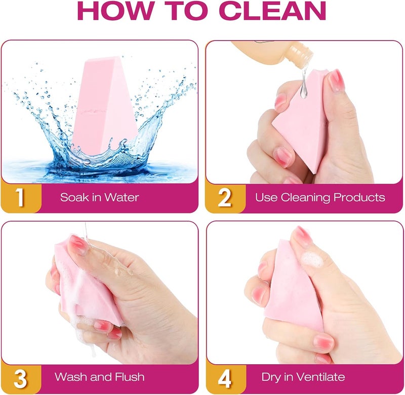 WSYUB Makeup Sponges Wedges, Disposable Makeup Applicator Cosmetic Wedges Sponges for Foundation Latex Free, Medium Size - Image 5