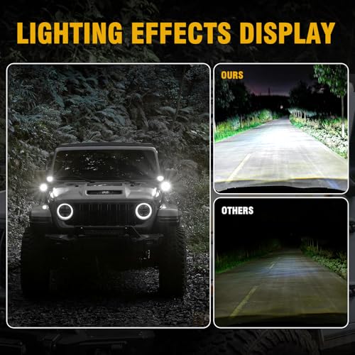 OMU Genesis Series Aluminum High Low Beam Switchable A-Pillar Spotlight Compatible with Trucks Jeep ATV Motorcycle - Image 4