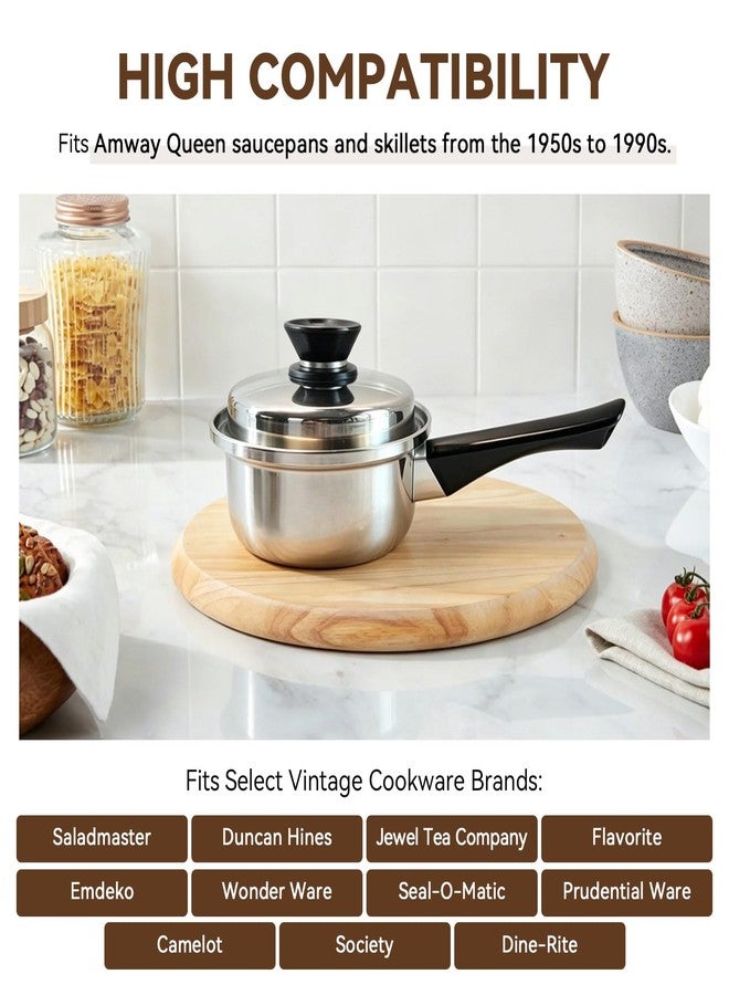 HDWGGD Pot and Pan Replacement Handles Fits Amway Queen Saucepan and Skillet（1950s-1990s） Long Pot Handles Replacement for Saladmaster Saucepan Handle Durable Replacement Cookware Handles with Screw - Image 3