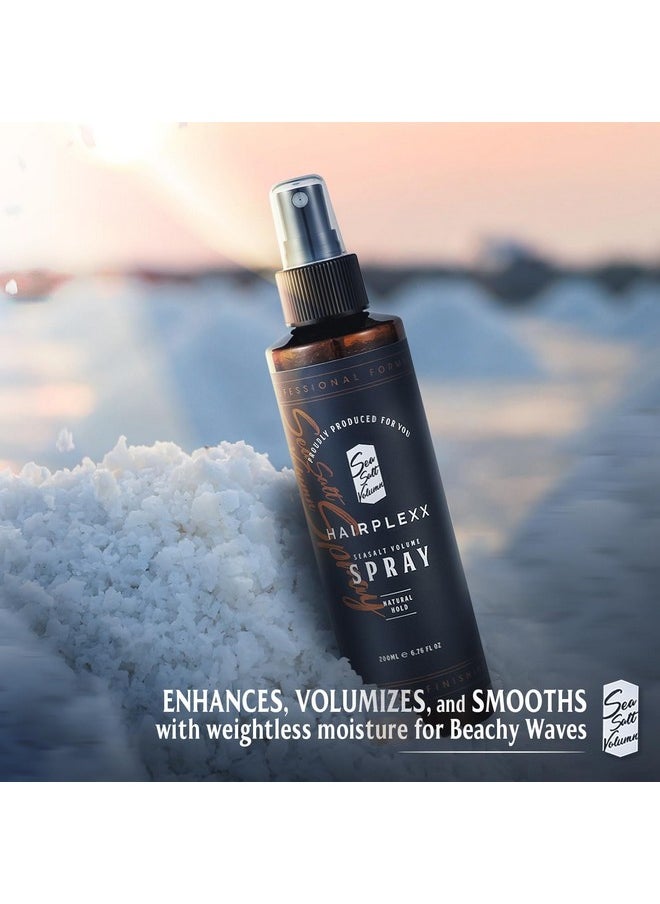 Hairplexx - Hairplexx Sea Salt Volume Hair Spray for both Men and Women, Natural Thick and Volumizing Hair Look with Matte Finish and Natural Hold, Paraben Free - 6.76 Fl Oz (Pack of 1) - Image 1