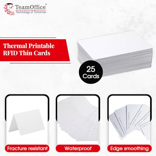 Team Office 125 kHz Thin RFID Proximity Cards – ISO Standard, Thermal Printable Contactless Smart Cards for Attendance & Access Control (Pack of 25) - Image 2
