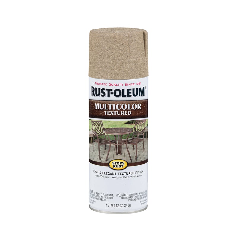 Rust-Oleum 223524 Stops Rust Multi-Color Textured Spray Paint, 12 oz, Desert Bisque - Image 1