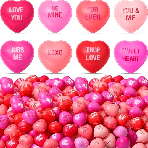 Liliful 100 Pcs Heart Stress Balls Valentines Gifts Fidget Toys Valentines Day Conversation Candy Heart Relief Stress Squeeze Ball for Anxiety Relief Coworker Employee Gift Reward RedPink - Image 1