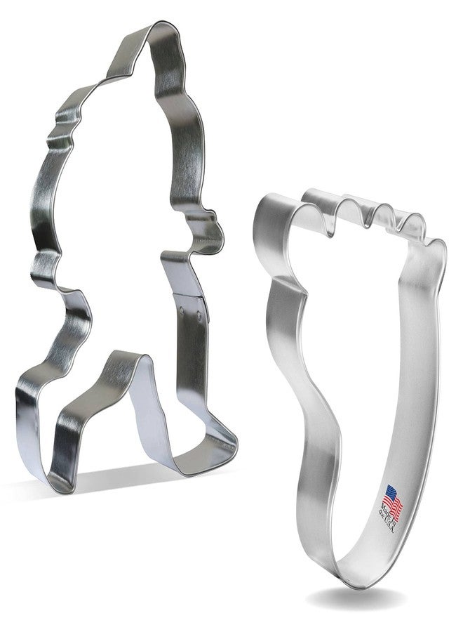 Foose Cookie Cutters Bigfoot Cookie Cutter 2 Piece Set, Sasquatch, 4-4.6 in, Tin Plate Steel, USA - Image 3
