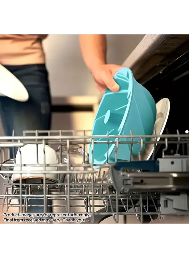 قالب كيك سيليكون وردي دائري مقاس 9 بوصة غير لاصق سميك مع غطاء - Image 5