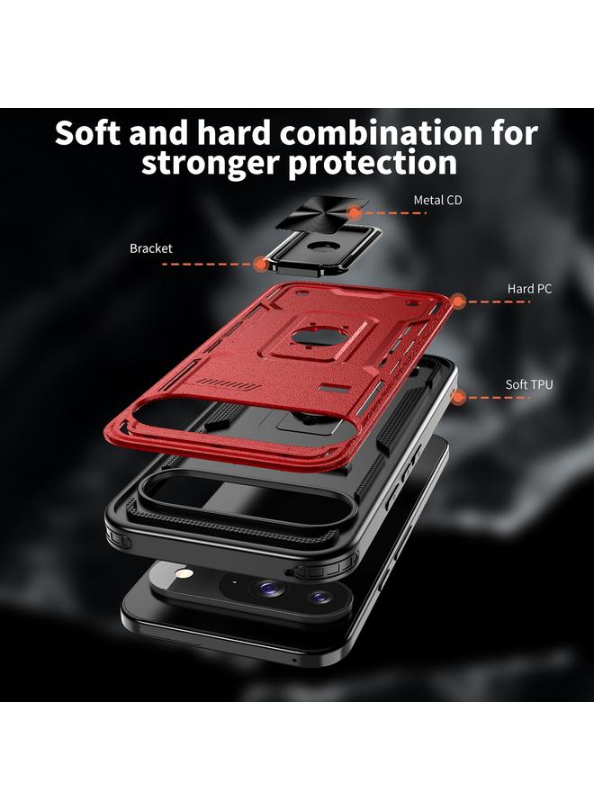 Zaboon Case For Google Pixel 9 Pro XL Ring Holder PC Hybrid TPU Phone Case - Image 4