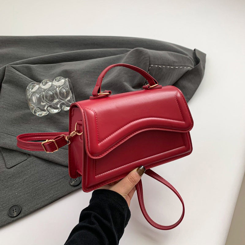 2024 Spring And Pure Color Small Fresh Korean Style Handbag Versatile Ins Single Shoulder Crossbody Bag Small Square Bag - Image 4