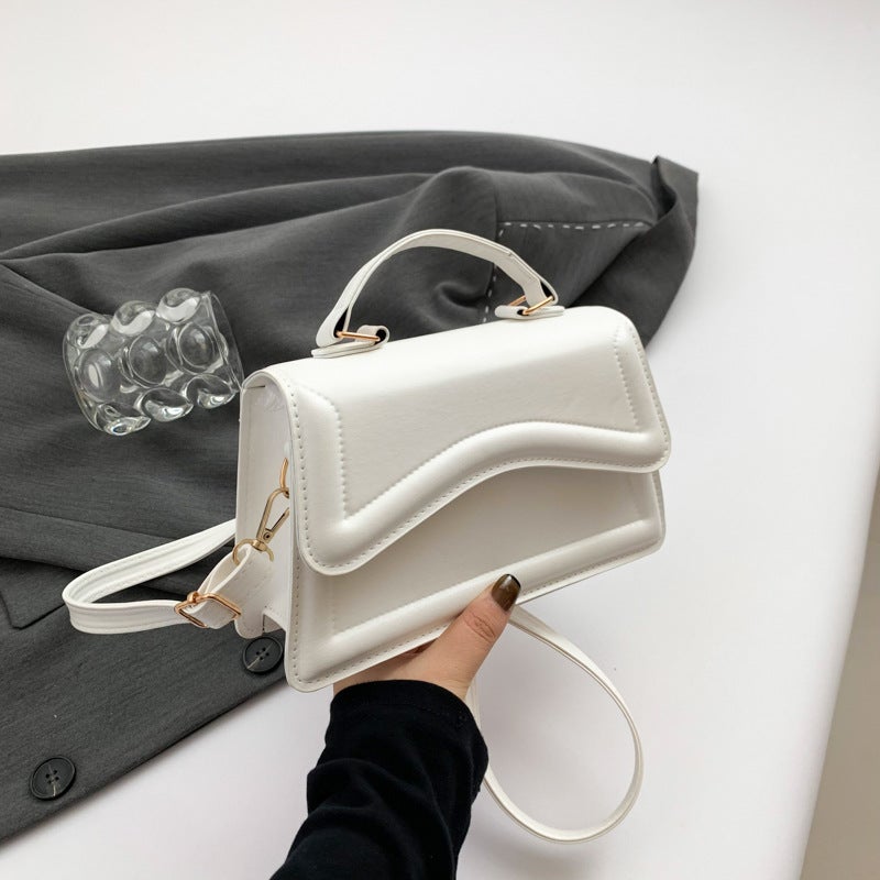 2024 Spring And Pure Color Small Fresh Korean Style Handbag Versatile Ins Single Shoulder Crossbody Bag Small Square Bag - Image 3